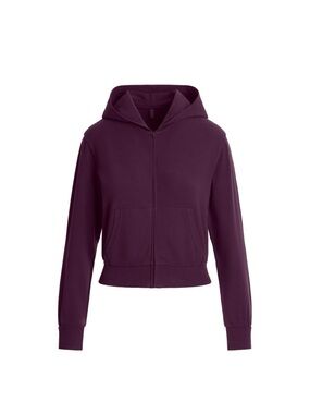 SKIMS Cotton Jersey
Zip-Up Hoodie Size Medium Color Currant